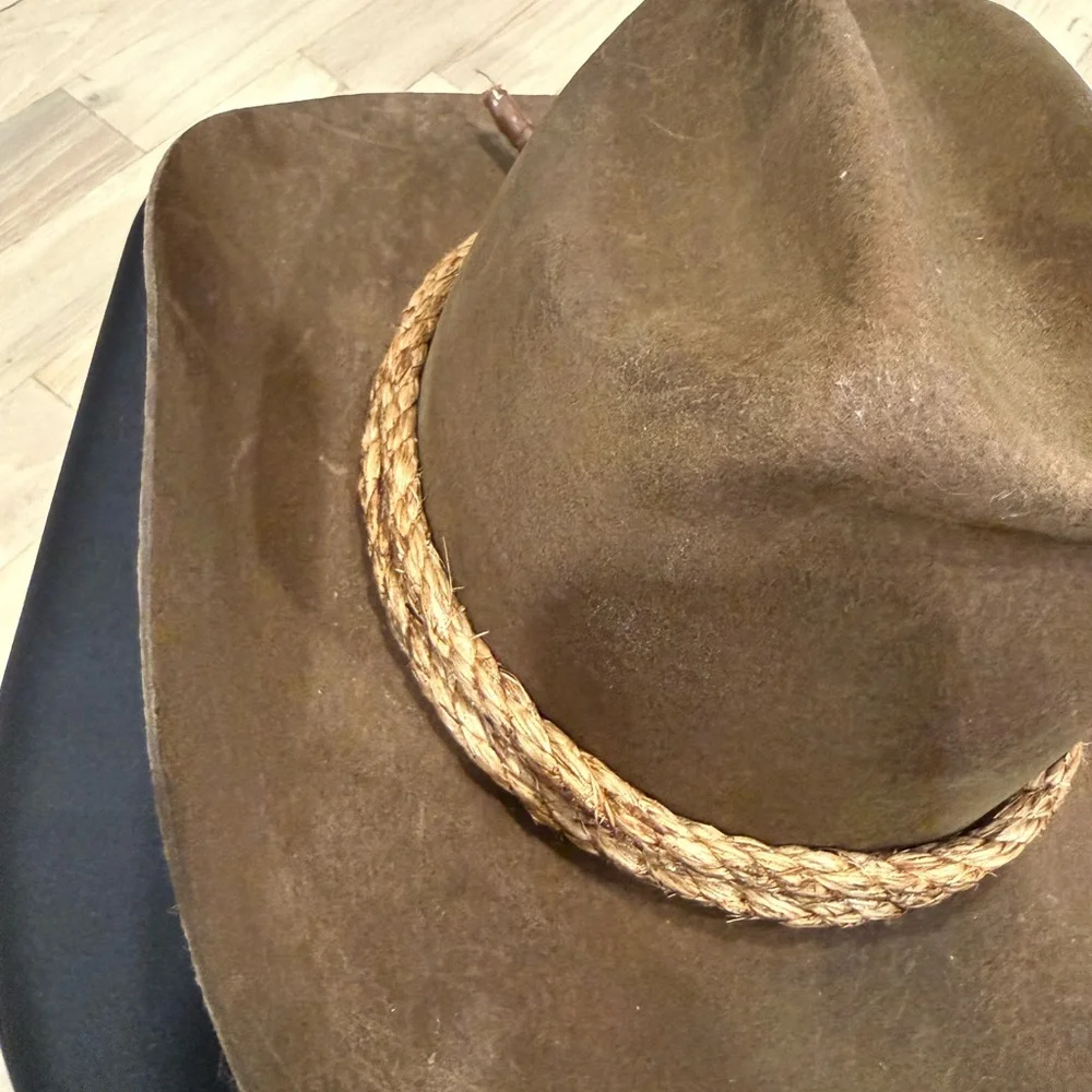 Custom Brown Cowboy Hat with Braided Band - Picture 8 of 11